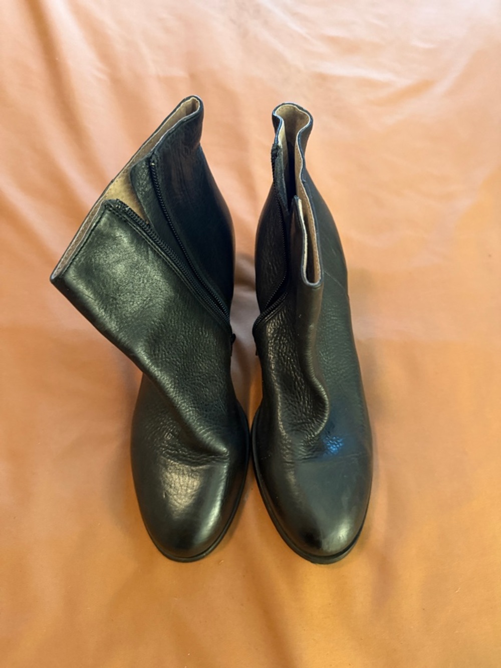 Fat Face Black Leather Ankle Boots